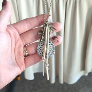 Maurices Gold and Cream Boho Necklace